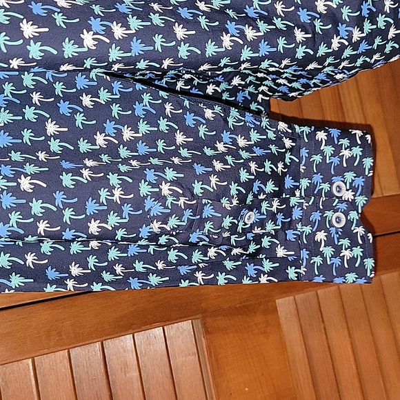 JOHNSTON & MURPHY PALM TREE PRINT MEN'S LONG SLEEVE SHIRT - Picture 4 of 13